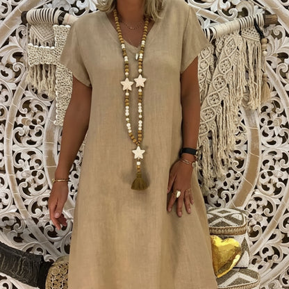 Boho Cotton Linen Midi Dresses