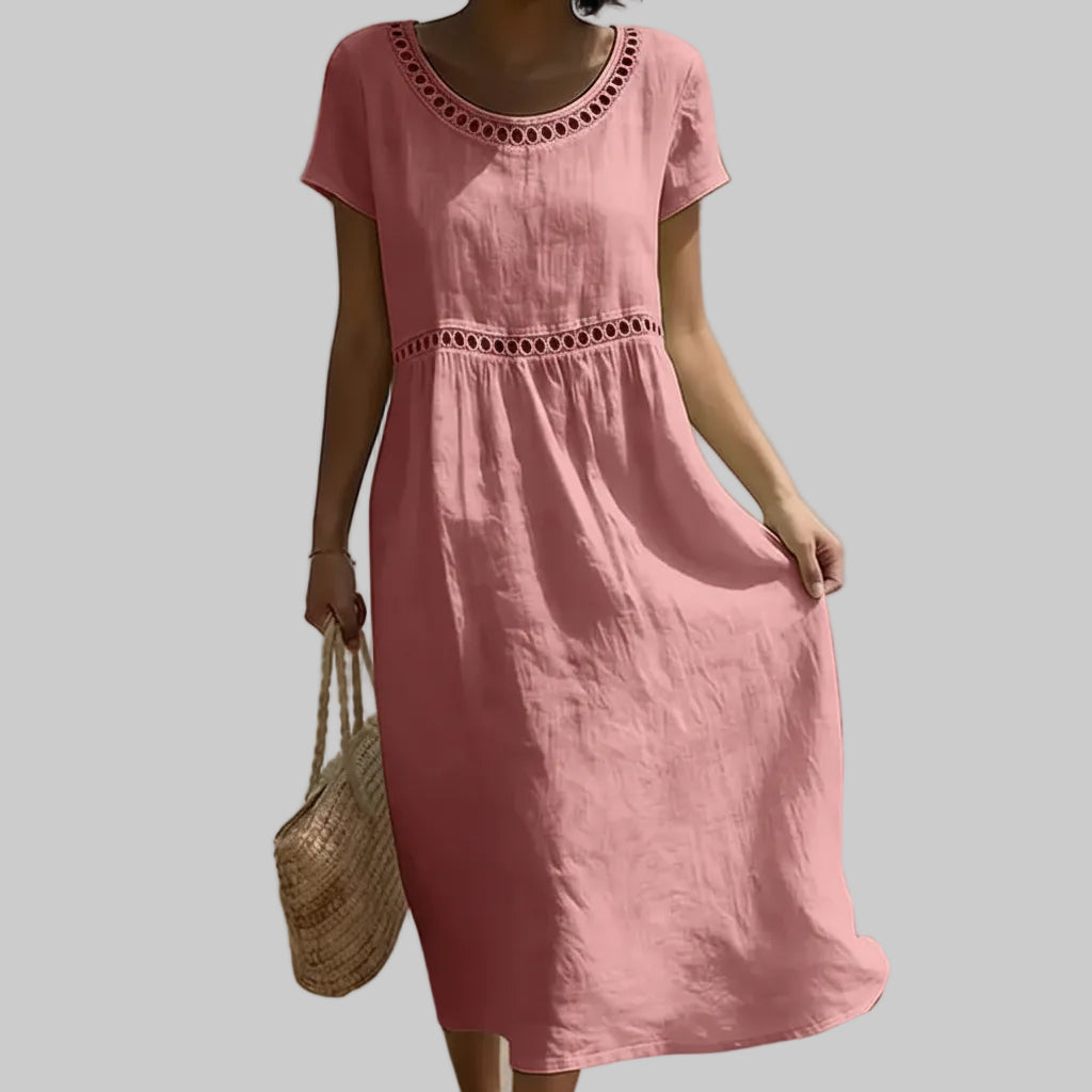 Short Sleeve Vacation Midi Dresses