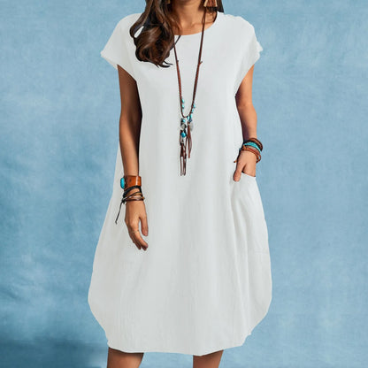 Lightweight Cotton Linen Midi Dresses