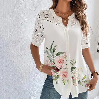 Temperament Style Casual Lace Tops