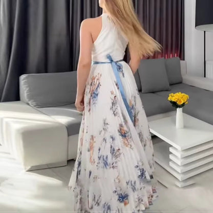 Graceful Pleated Maxi Dress