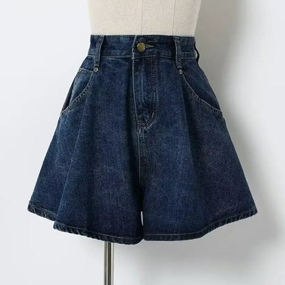 Wide Leg Summer Shorts with Chic A-Line Structure