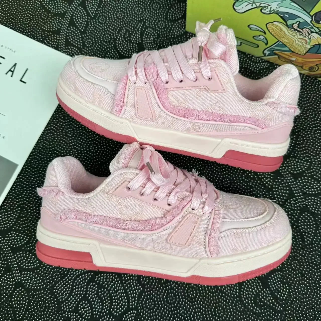 Vintage Pink Casual Sneakers