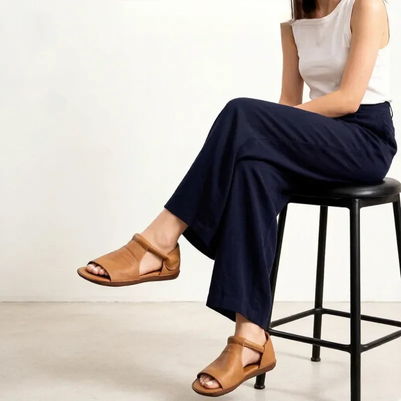 Open Toe T Strap Sandals