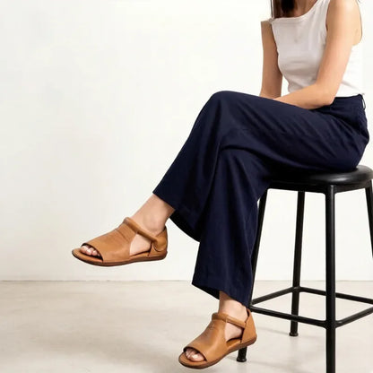 Open Toe T Strap Sandals