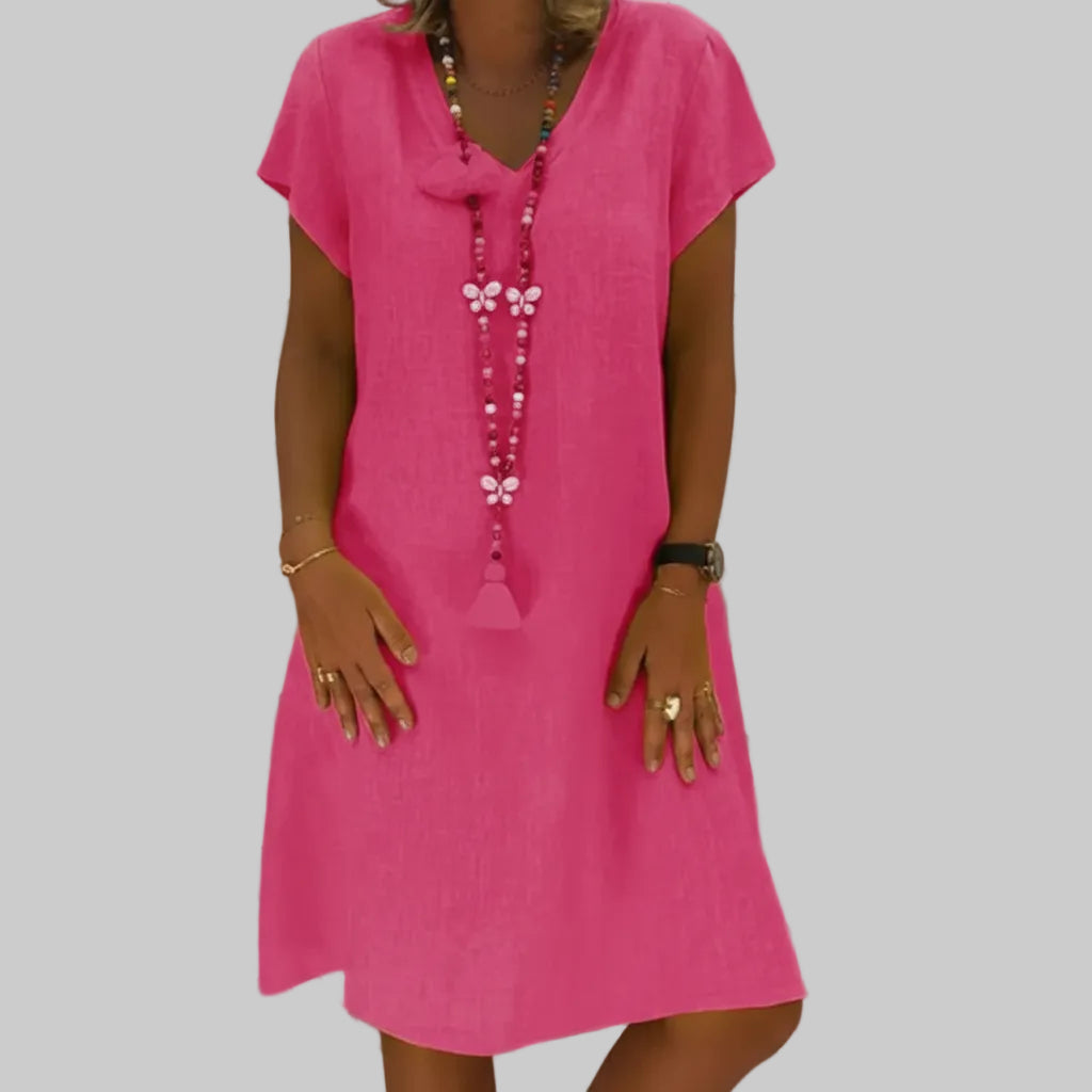Boho Cotton Linen Midi Dresses