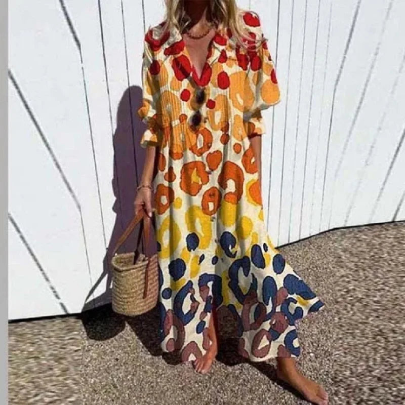 Radiant Collared Maxi Dress