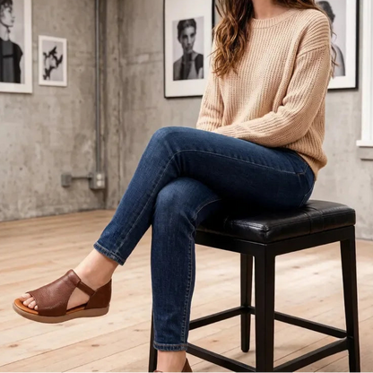 Open Toe T Strap Sandals