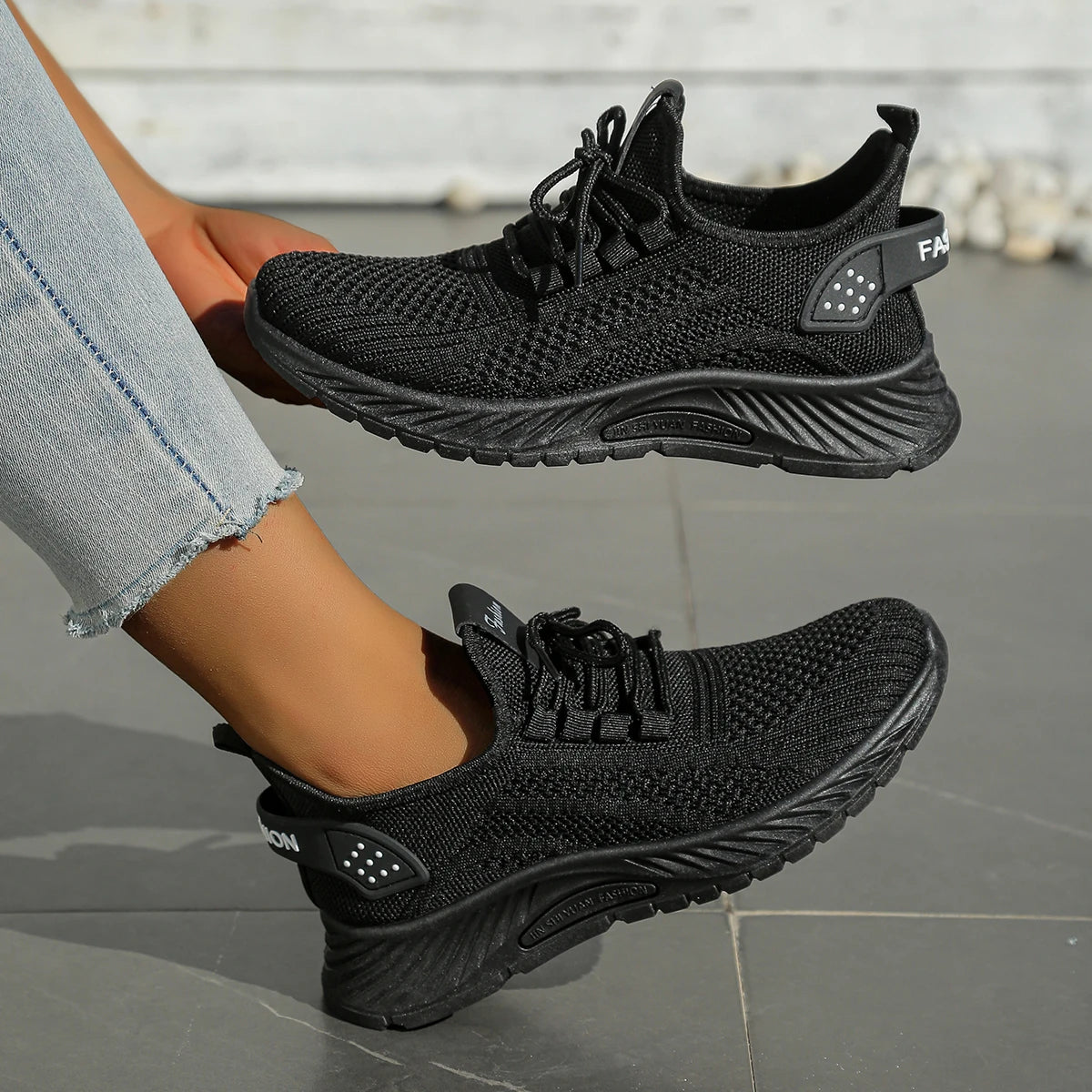 Breathable Woven Walking Sneakers