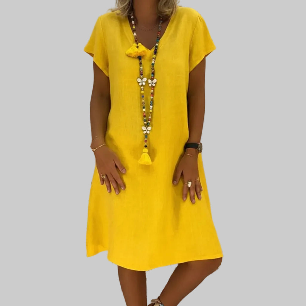 Boho Cotton Linen Midi Dresses