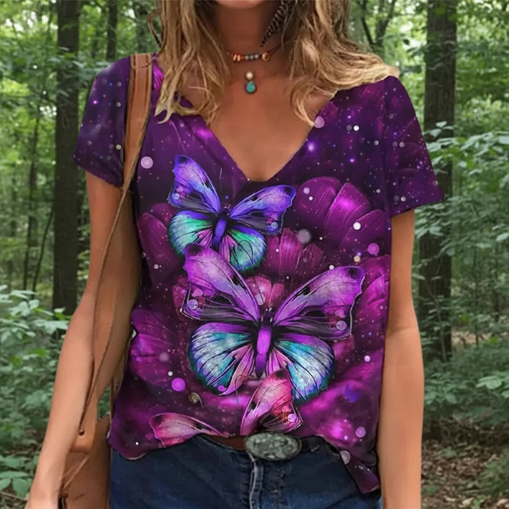 V Neck Casual Summer T Shirts