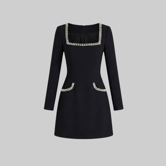 Sleek Square Neck Mini Dress