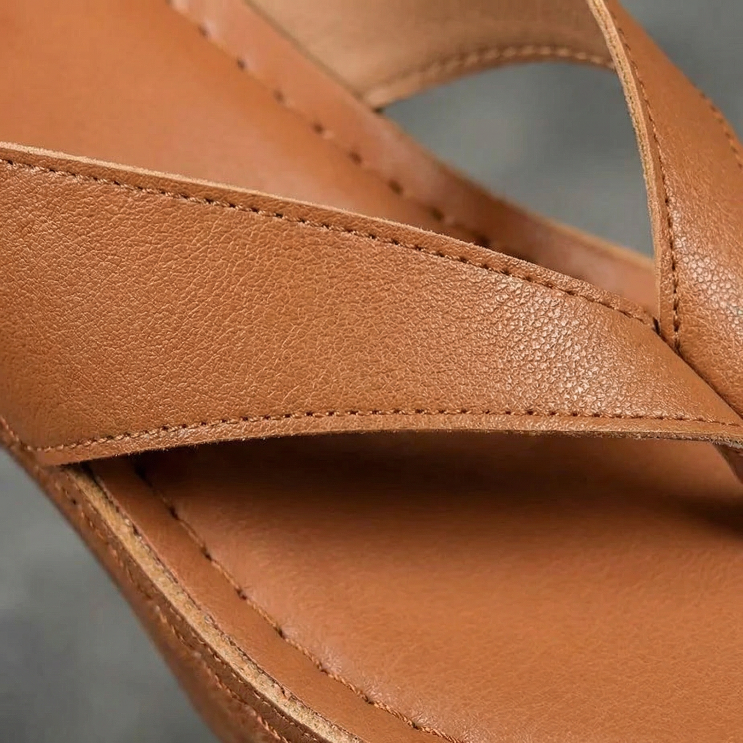 Stylish Block Heel Sandals - Vegan Leather Cross-Over Design with Non-Slip Sole 4