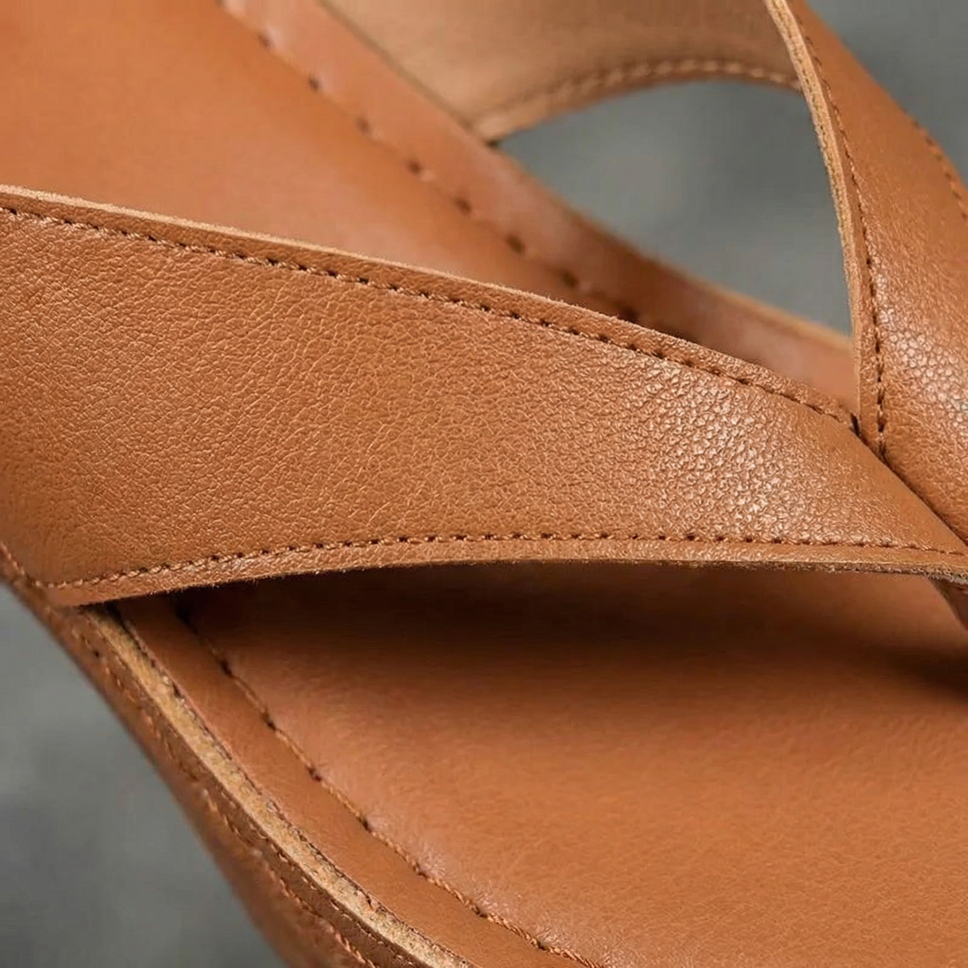 Stylish Block Heel Sandals - Vegan Leather Cross-Over Design with Non-Slip Sole 4