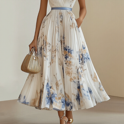 Graceful Pleated Maxi Dress