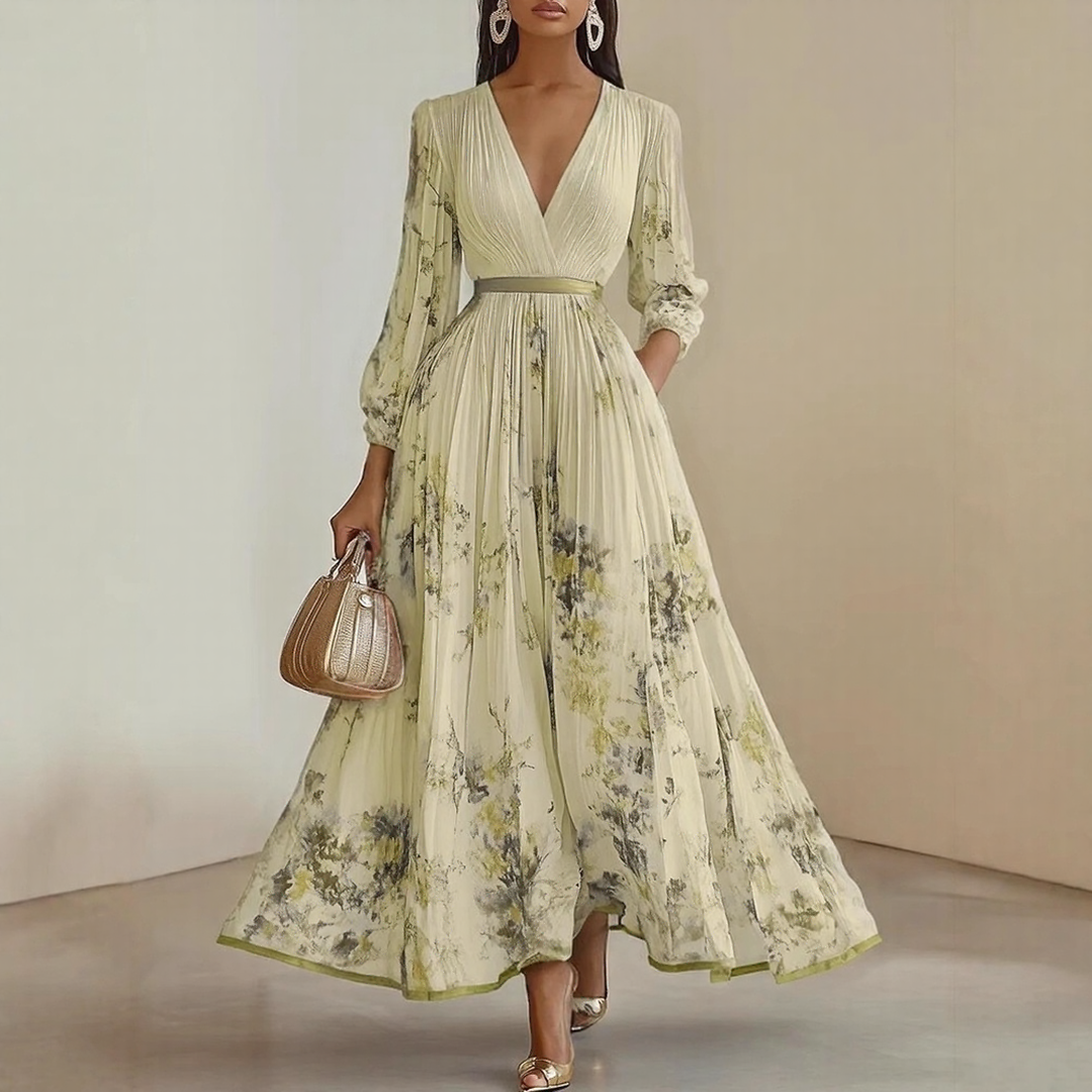 Graceful Pleated Maxi Dress