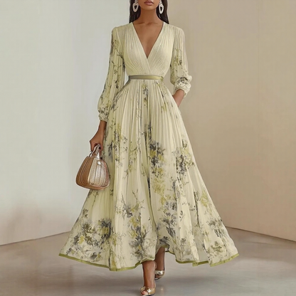 Graceful Pleated Maxi Dress