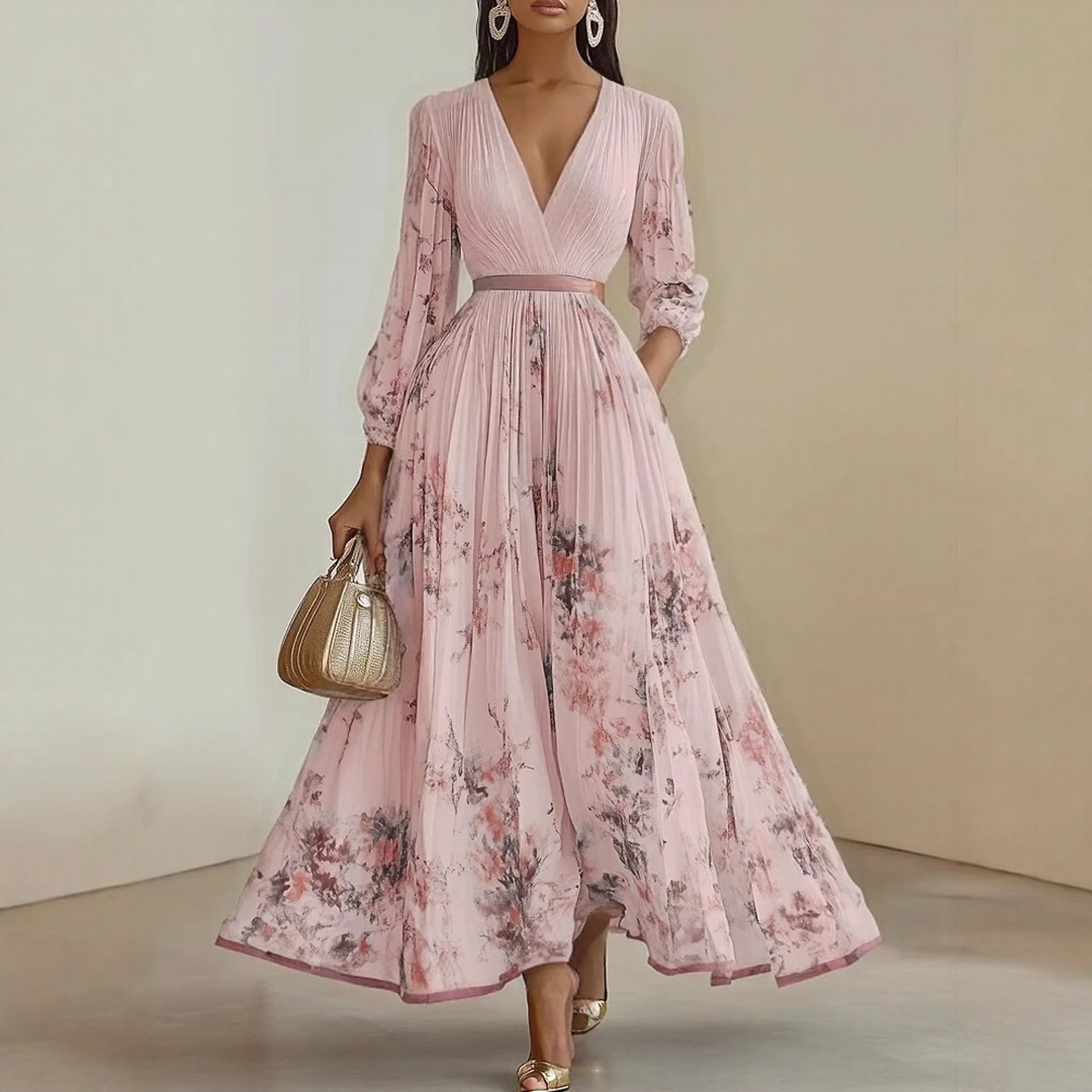 Graceful Pleated Maxi Dress