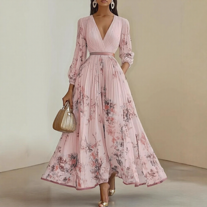Graceful Pleated Maxi Dress
