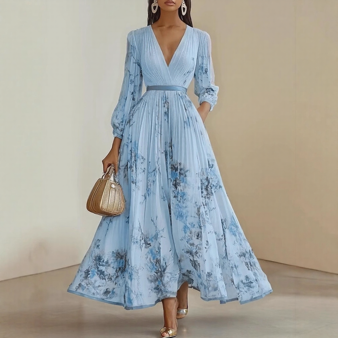 Graceful Pleated Maxi Dress