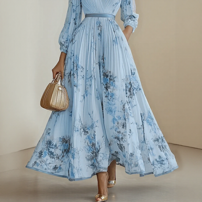 Graceful Pleated Maxi Dress