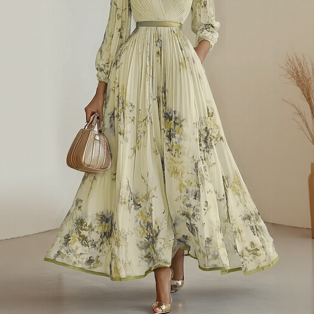 Graceful Pleated Maxi Dress