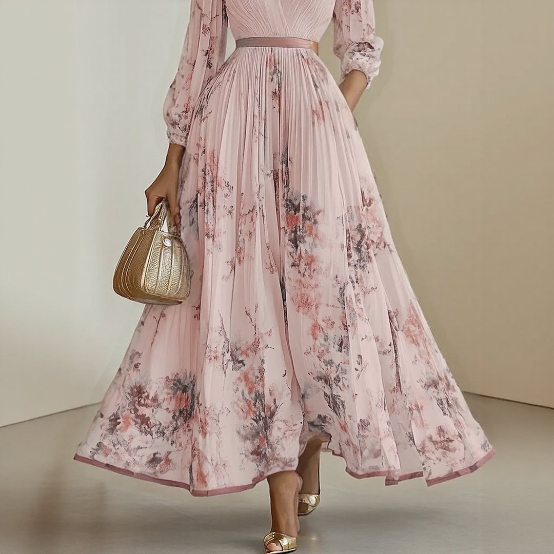 Graceful Pleated Maxi Dress