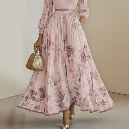 Graceful Pleated Maxi Dress