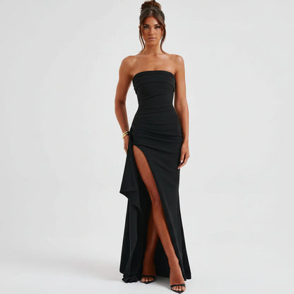 Twisted Maxi Dress in Soft Fabric for Elegant Spring and Summer Events 1