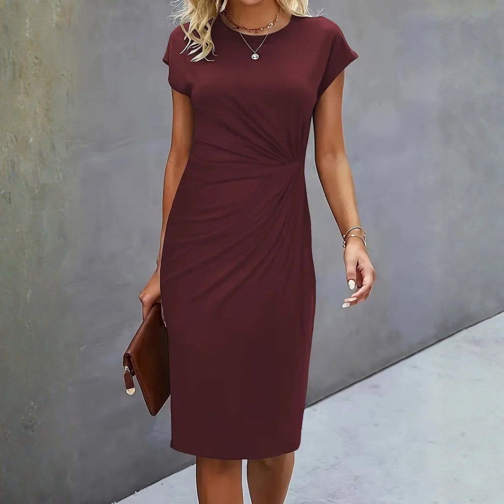 Polished Midi Dress Clean Lines