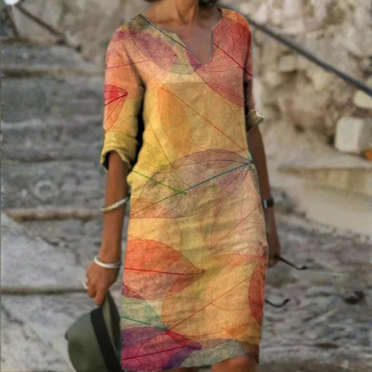 Vibrant Printed Midi Dress