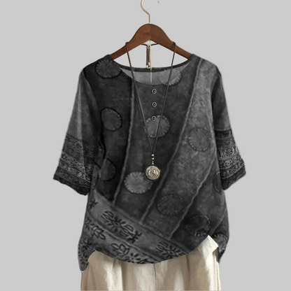 Valarie - Colorful Bohemian Patchwork Top, Lightweight & Travel Friendly 2