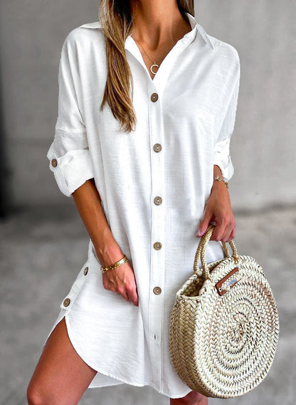 Versatile Button-Up Shirt Dress for Effortless Style and Comfort 2
