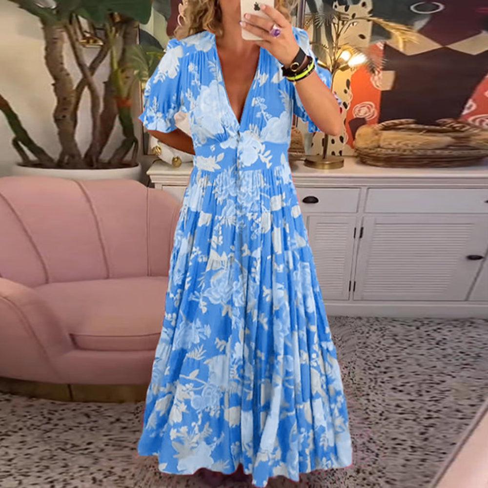 Vibrant Floral Maxi Dress for Effortless Summer Elegance 7