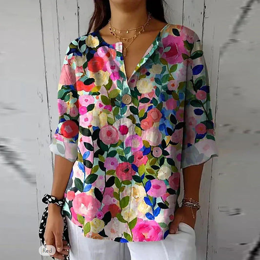 Floral Blouse Spring Brunch