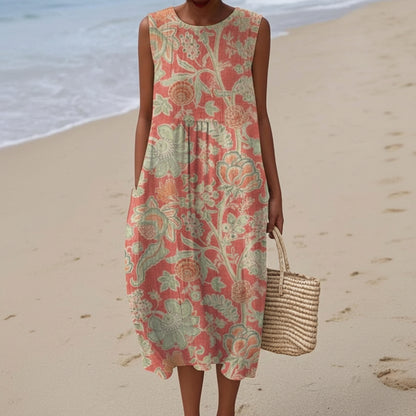 Vintage Floral Wrap Dress for Summer Weddings and Casual Outings 0