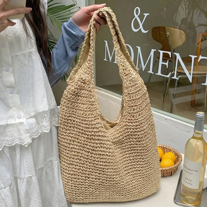 Sunny Straw Tote Bag