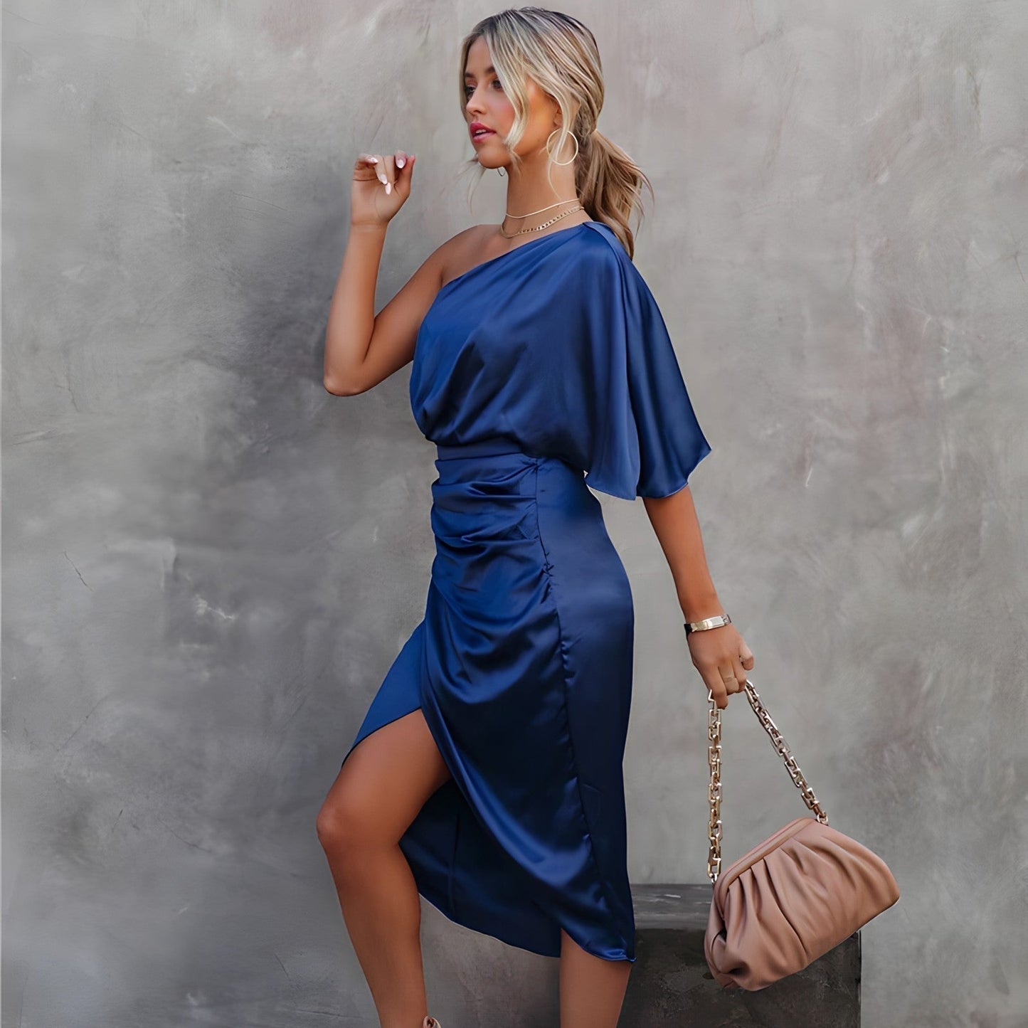 Ruched Midi Dress
