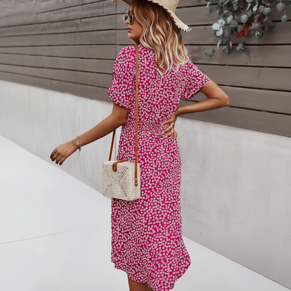 Radiant Floral Midi Dress