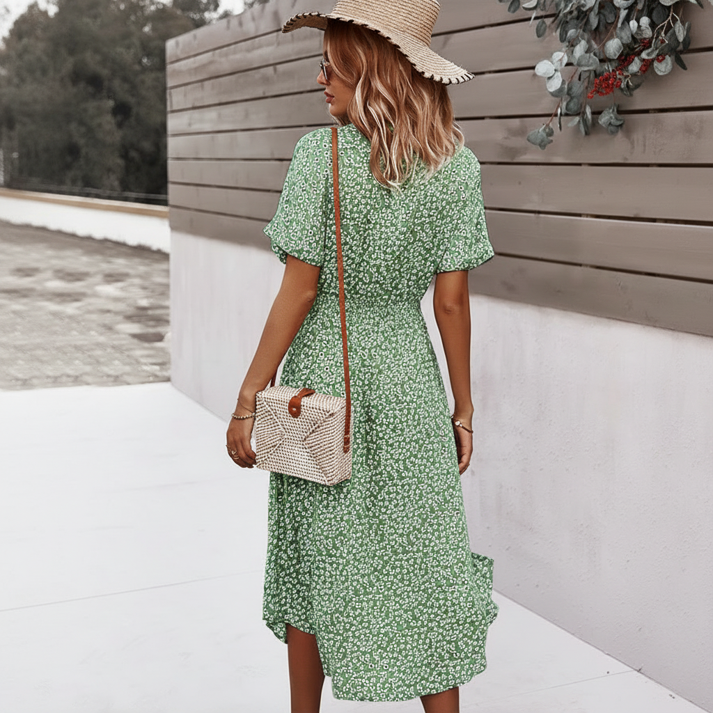 Radiant Floral Midi Dress