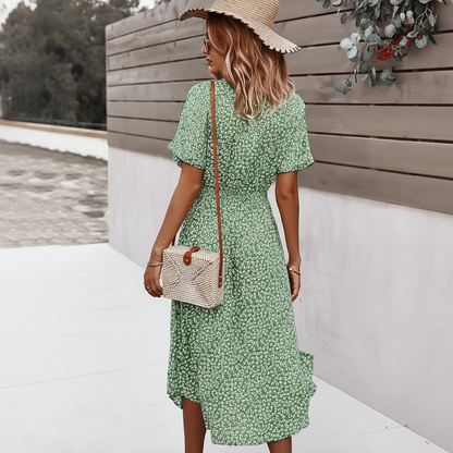 Radiant Floral Midi Dress