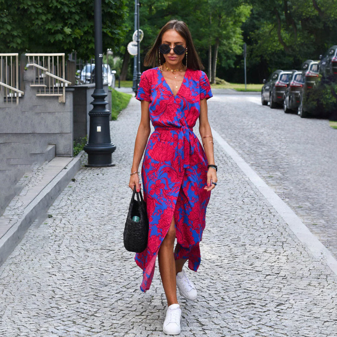 Floral Wrap Maxi Dress