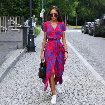 Floral Wrap Maxi Dress