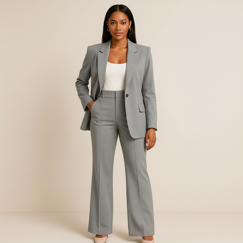 Polished Linen Pants Suit