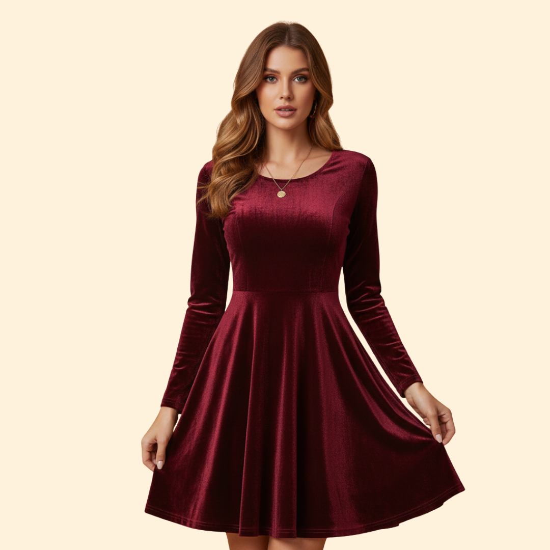 Velvet Aline Cocktail Dress