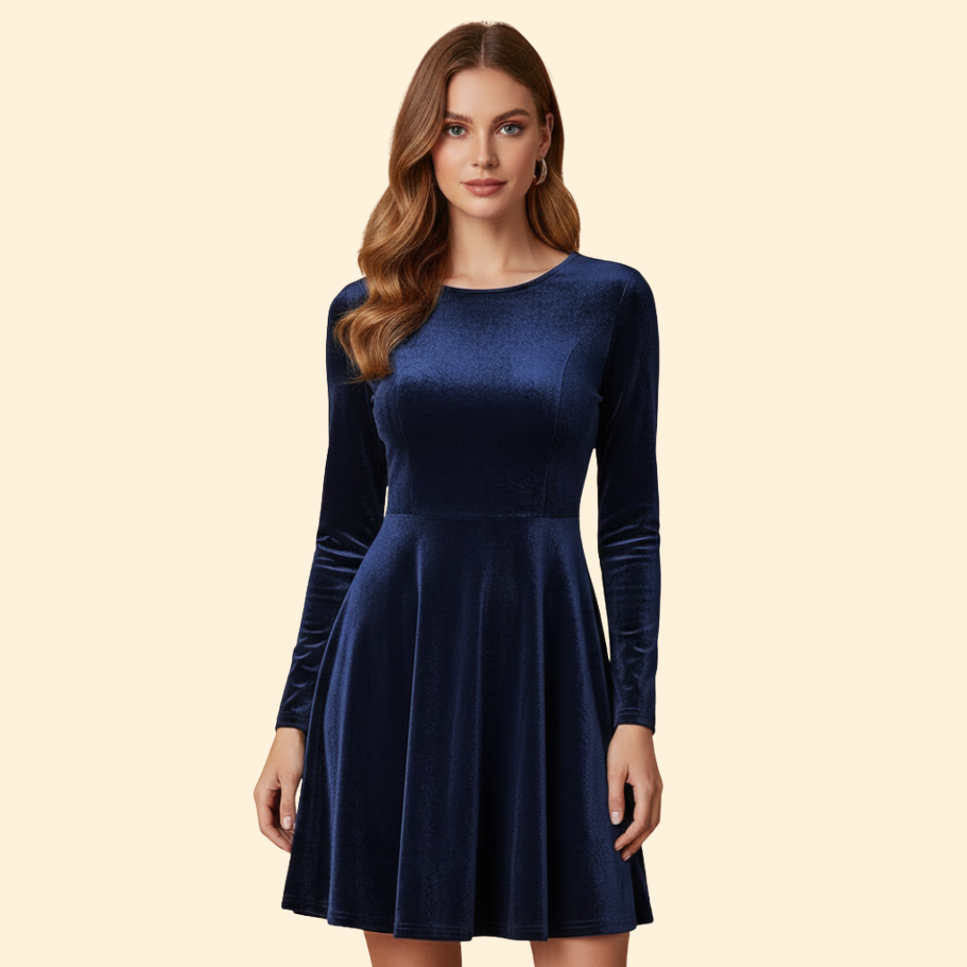 Velvet Aline Cocktail Dress