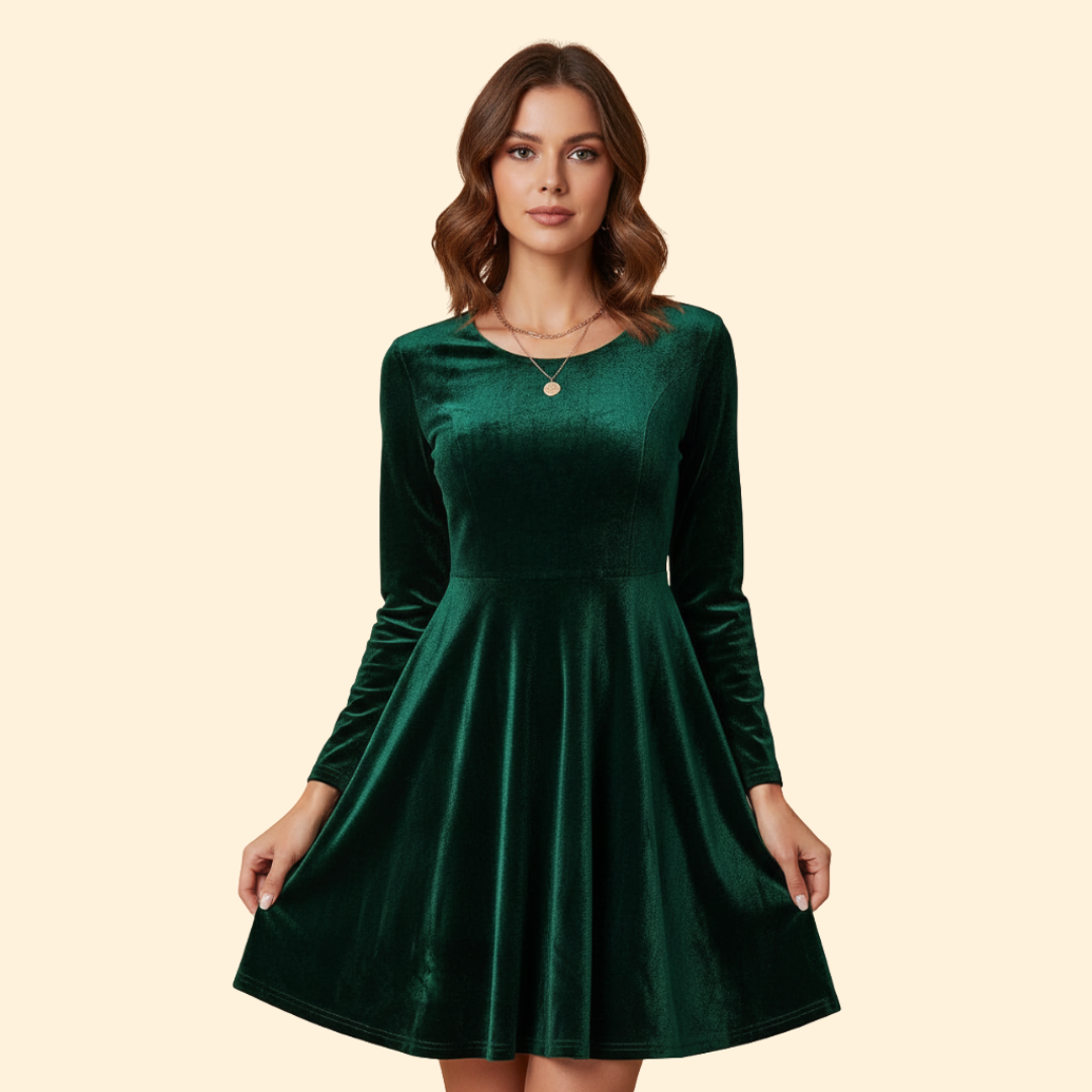 Velvet Aline Cocktail Dress