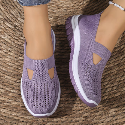 Breathable Knit Slip On Sneakers