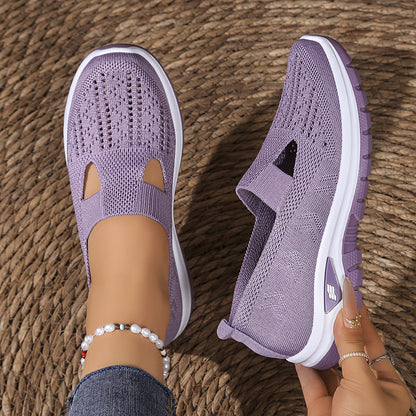 Breathable Knit Slip On Sneakers
