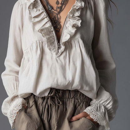 Airy Linen Blouse